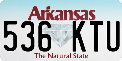AR license plate 536KTU
