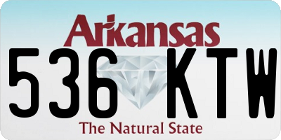 AR license plate 536KTW
