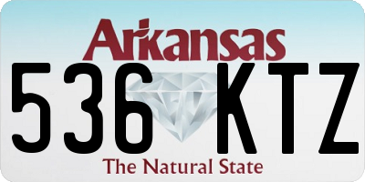 AR license plate 536KTZ