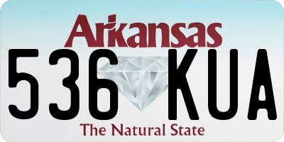AR license plate 536KUA