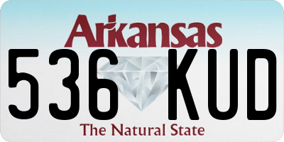 AR license plate 536KUD