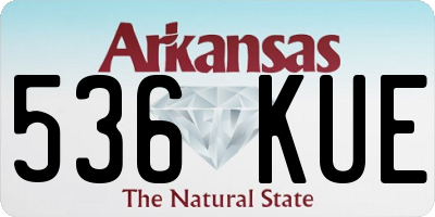 AR license plate 536KUE