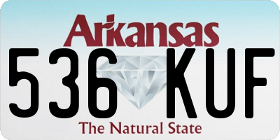 AR license plate 536KUF
