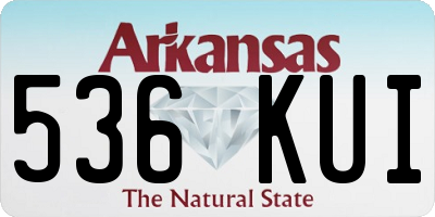 AR license plate 536KUI