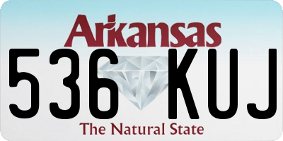 AR license plate 536KUJ
