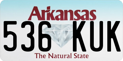 AR license plate 536KUK
