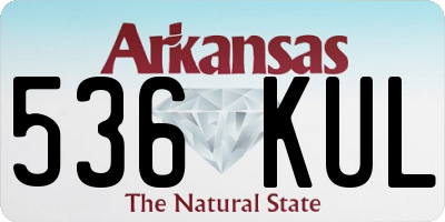 AR license plate 536KUL