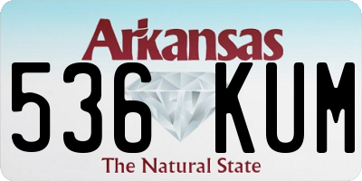 AR license plate 536KUM