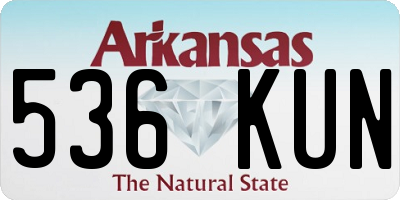 AR license plate 536KUN