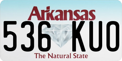AR license plate 536KUO