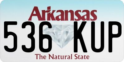 AR license plate 536KUP