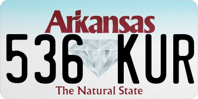 AR license plate 536KUR