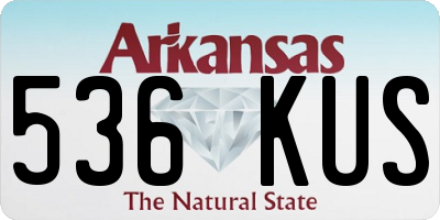 AR license plate 536KUS
