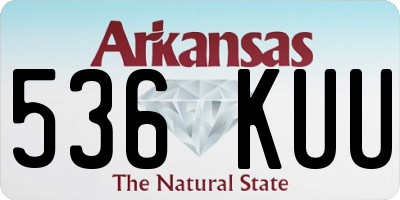 AR license plate 536KUU