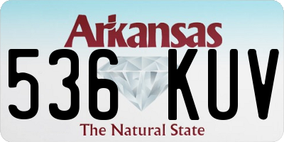 AR license plate 536KUV