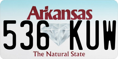 AR license plate 536KUW