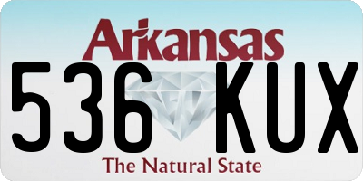 AR license plate 536KUX