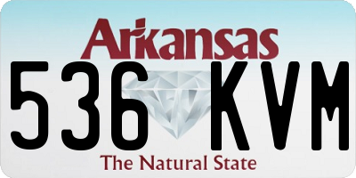 AR license plate 536KVM