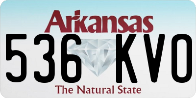 AR license plate 536KVO