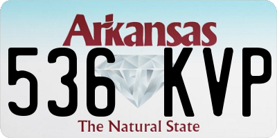 AR license plate 536KVP