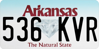 AR license plate 536KVR