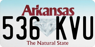 AR license plate 536KVU