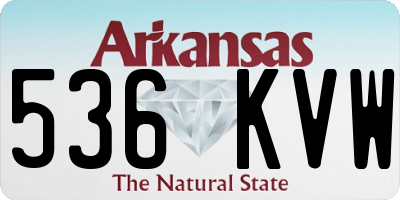 AR license plate 536KVW