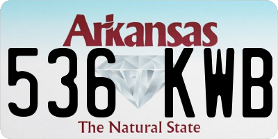 AR license plate 536KWB