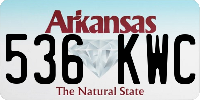 AR license plate 536KWC