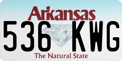 AR license plate 536KWG