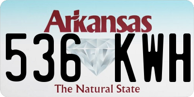 AR license plate 536KWH