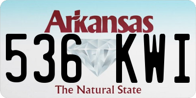 AR license plate 536KWI