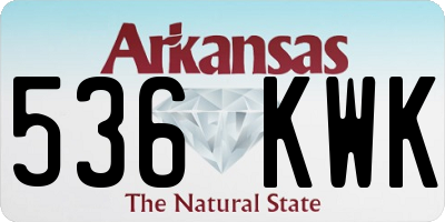 AR license plate 536KWK