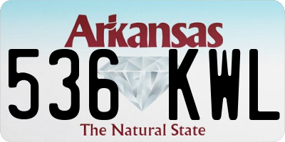 AR license plate 536KWL