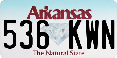 AR license plate 536KWN