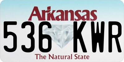AR license plate 536KWR