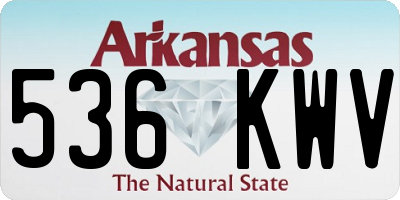 AR license plate 536KWV