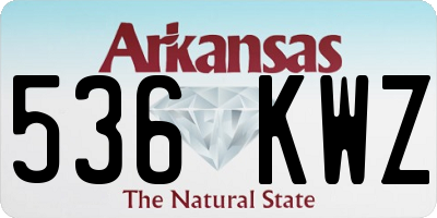 AR license plate 536KWZ