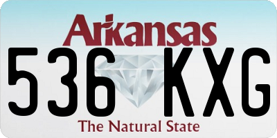 AR license plate 536KXG