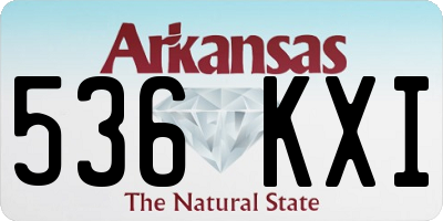 AR license plate 536KXI