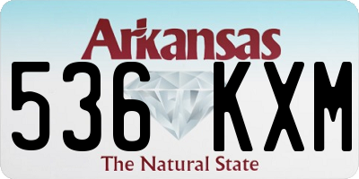 AR license plate 536KXM