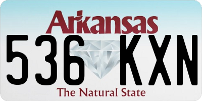 AR license plate 536KXN