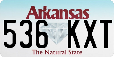 AR license plate 536KXT