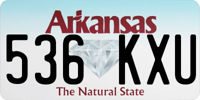 AR license plate 536KXU