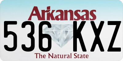 AR license plate 536KXZ