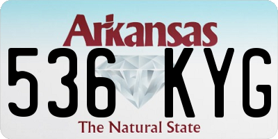 AR license plate 536KYG