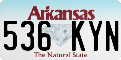 AR license plate 536KYN
