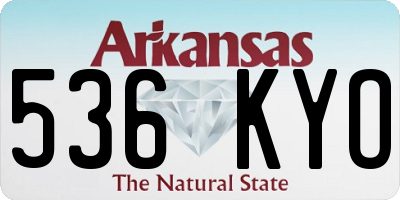 AR license plate 536KYO