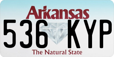 AR license plate 536KYP