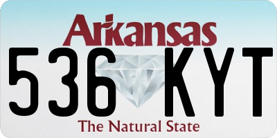 AR license plate 536KYT